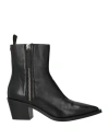 Halmanera Woman Ankle Boots Black Size 7.5 Leather