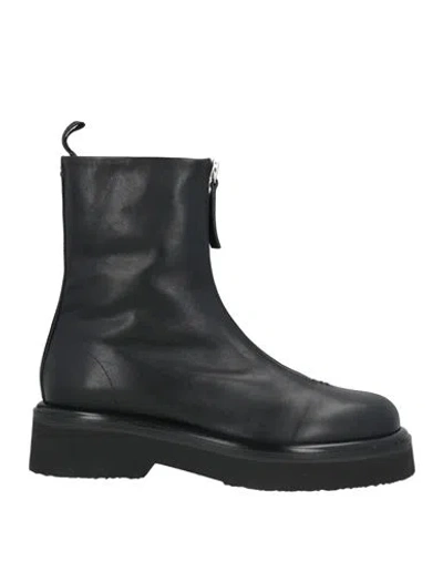 Halmanera Woman Ankle Boots Black Size 8 Leather