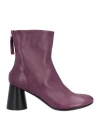 Halmanera Woman Ankle Boots Garnet Size 6 Leather In Red