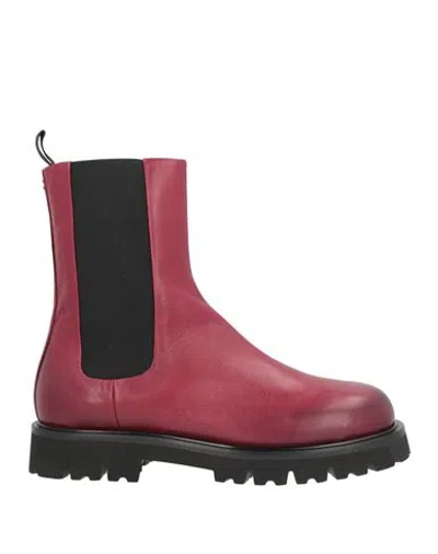 Halmanera Woman Ankle Boots Garnet Size 7.5 Leather In Multi