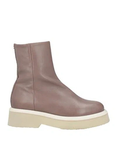 Halmanera Woman Ankle Boots Lead Size 6.5 Leather In Gray