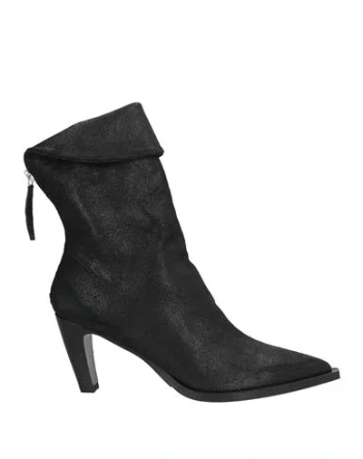 Halmanera Woman Ankle Boots Light Brown Size 6 Leather In Black