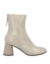 Halmanera Woman Ankle Boots Off White Size 9 Leather