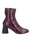 Halmanera Woman Ankle Boots Plum Size 6 Leather In Purple