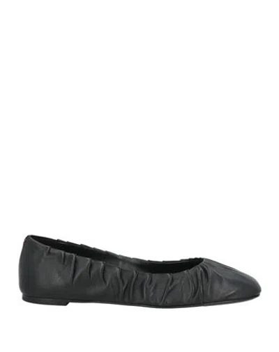 Halmanera Woman Ballet Flats Black Size 10 Leather