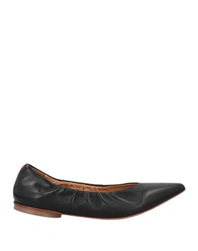 Halmanera Woman Ballet Flats Black Size 7 Soft Leather