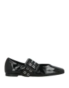 Halmanera Woman Ballet Flats Black Size 8 Leather