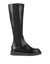Halmanera Woman Boot Black Size 8 Leather In Black