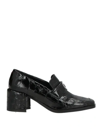 Halmanera Woman Loafers Black Size 6 Leather