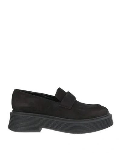 Halmanera Woman Loafers Black Size 8 Leather In Multi