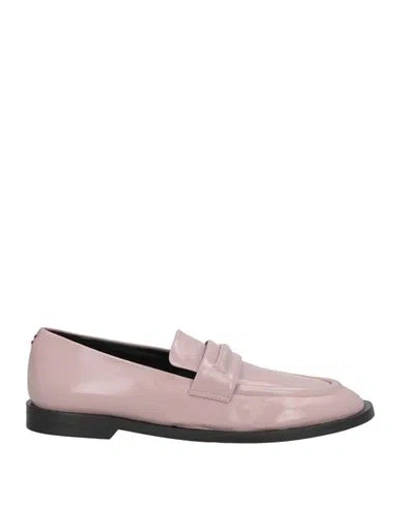 Halmanera Woman Loafers Mauve Size 8 Leather In Purple