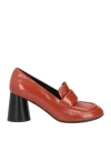 Halmanera Woman Loafers Rust Size 8 Soft Leather In Red