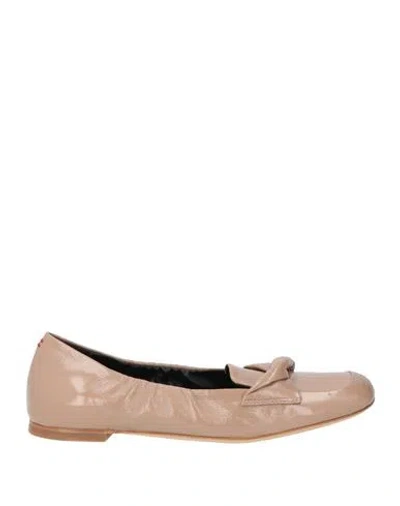 Halmanera Woman Loafers Taupe Size 7 Leather In Gray