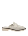 Halmanera Woman Mules & Clogs Light Grey Size 8 Leather In Neutral