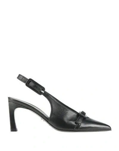 Halmanera Woman Pumps Black Size 7.5 Leather