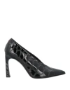 Halmanera Woman Pumps Black Size 8 Leather