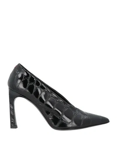 Halmanera Woman Pumps Black Size 8 Leather
