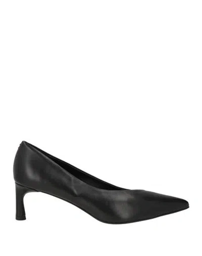 Halmanera Woman Pumps Black Size 8 Leather
