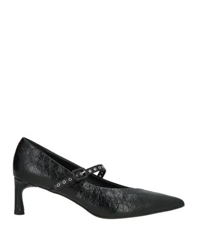 Halmanera Woman Pumps Black Size 8.5 Leather