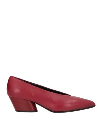 Halmanera Woman Pumps Brick Size 8 Leather In Red