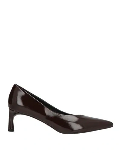 Halmanera Woman Pumps Dark Brown Size 8.5 Leather