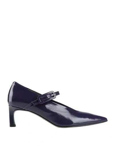 Halmanera Woman Pumps Purple Size 7 Leather