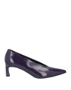 Halmanera Woman Pumps Purple Size 8 Leather