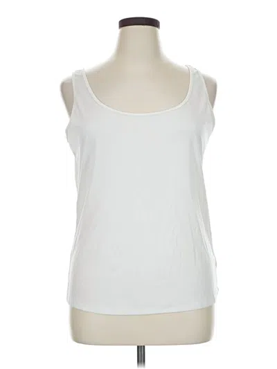 Pre-owned Halo Sleeveless Top White Scoop Neck Tops