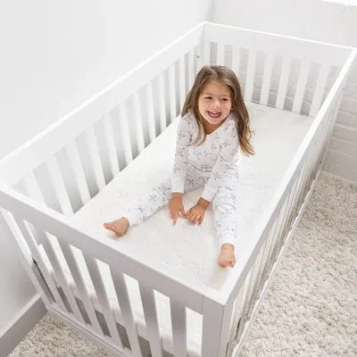 Halo Two Stag Waterproof Standard Crib Mattress In White