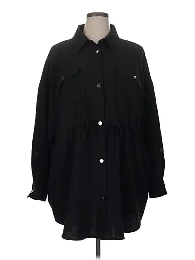 Pre-owned Halogen 3/4 Sleeve Blouse In Black