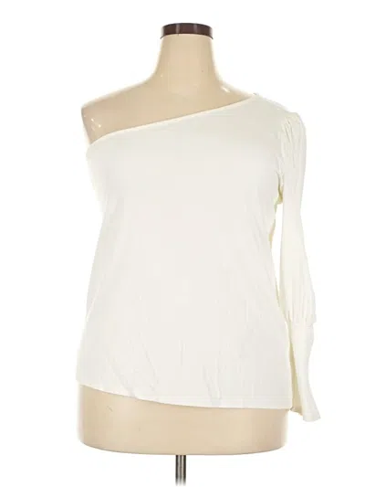 Pre-owned Halogen 3/4 Sleeve Blouse In Ivory