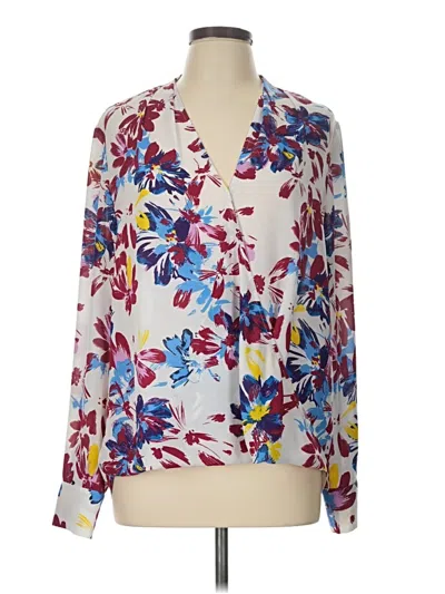 Pre-owned Halogen 3/4 Sleeve Blouse In Ivory