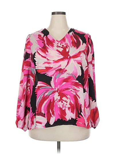 Pre-owned Halogen 3/4 Sleeve Blouse In Pink