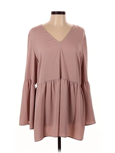 Pre-owned Halogen 3/4 Sleeve Blouse In Pink