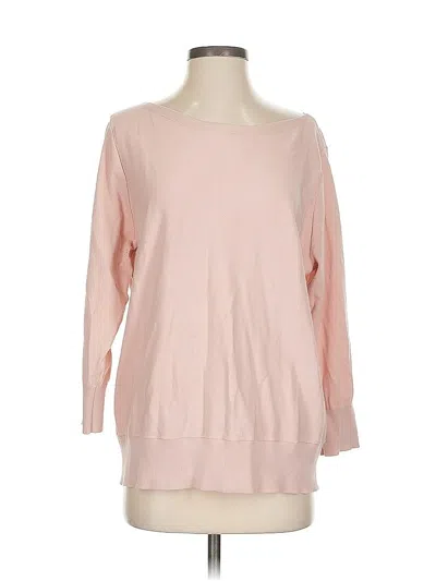 Pre-owned Halogen 3/4 Sleeve T-shirt In Pink