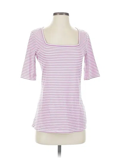Pre-owned Halogen 3/4 Sleeve T-shirt In Purple