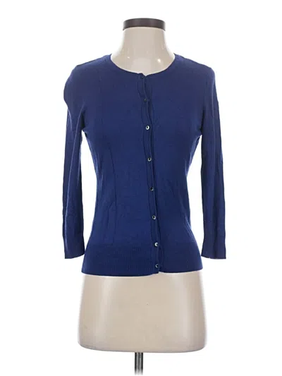 Pre-owned Halogen 3/4 Sleeve Top Blue Sweetheart Neckline Tops