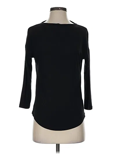Pre-owned Halogen 3/4 Sleeve T-shirt In Black