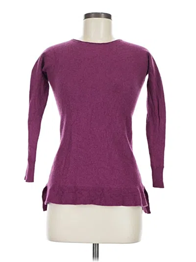 Pre-owned Halogen 3/4 Sleeve T-shirt In Purple