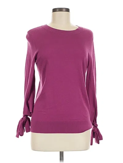 Pre-owned Halogen 3/4 Sleeve T-shirt In Purple