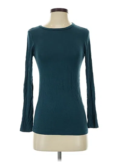 Pre-owned Halogen 3/4 Sleeve T-shirt In Teal