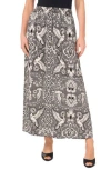 Halogen ® A-line Midi Skirt In Rich Black Birds
