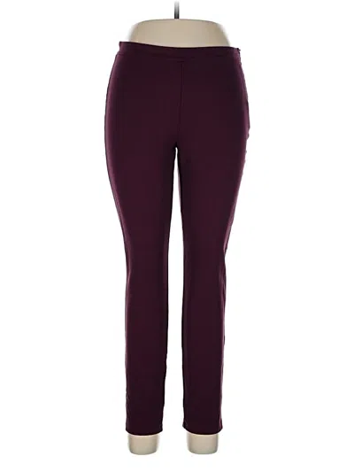 Pre-owned Halogen Active Pants In Burgundy