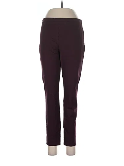 Pre-owned Halogen Active Pants In Burgundy