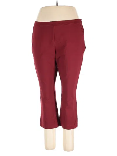 Pre-owned Halogen Active Pants In Burgundy