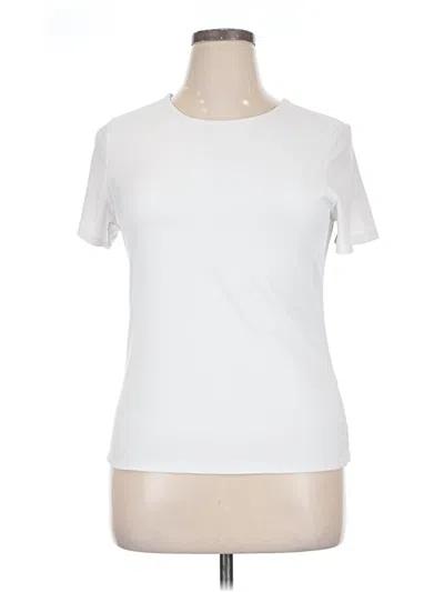 Pre-owned Halogen Active T-shirt In White
