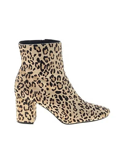 Pre-owned Halogen Ankle Boots In Brown