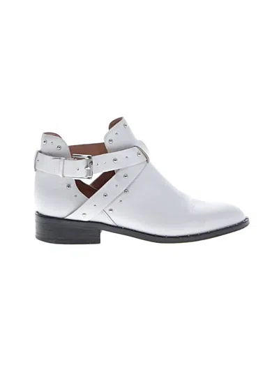 Pre-owned Halogen Ankle Boots In White