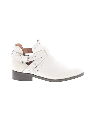 Pre-owned Halogen Ankle Boots In White