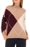 Halogen ® Argyle Mock Neck Sweater In Multi